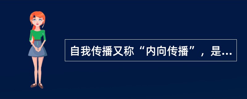 自我传播又称“内向传播”，是人际传播现象的一种，指一个人的内在传播，即个人自己向自己发出信息，并由自己接收和处理信息的过程。根据上述定义，下列不属于自我传播的是()