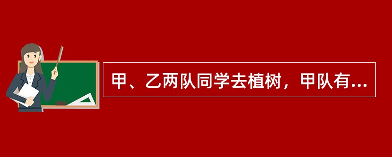 甲、乙两队同学去植树，甲队有一人植树6棵，其余每人都植树13棵；乙队有一人植树5棵，其余每人都植树10棵。已知两队植树棵数相等，且每队植树的棵数大于100而不超过200，那么甲、乙两队共有多少人？()