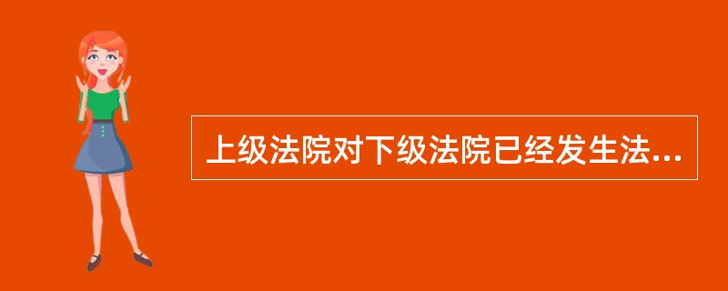 上级法院对下级法院已经发生法律效力的判决和裁定，如果发现有错误，有权提审或指令下级法院再审，这种法律监督称为()