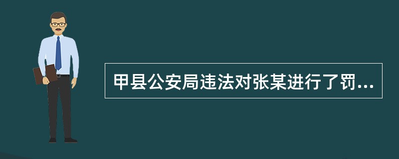 甲县公安局违法对张某进行了罚款，张某向甲县公安局的上级机关乙市公安局申请了行政复议，乙市公安局复议决定维持原处罚。如甲提出国家赔偿，赔偿义务机关为()。