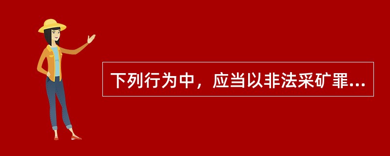 下列行为中，应当以非法采矿罪立案侦查的是()。