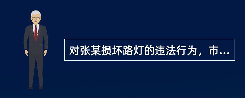 对张某损坏路灯的违法行为，市政管理部门已经对其给予了罚款的行政处罚后，公安机关不能再对其作出罚款的行政处罚。()