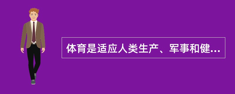 体育是适应人类生产、军事和健康等需要而发展起来的一项活动。现代奥林匹克运动的兴起，使体育精神进一步国际化，但同时由于商业运作和利益驱使成份的增多，在某些方面，体育也开始背离初衷。不可否认，体育很难脱离