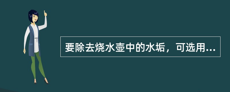 要除去烧水壶中的水垢，可选用的试剂是：（　　）。