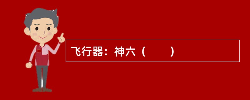 飞行器：神六（　　）