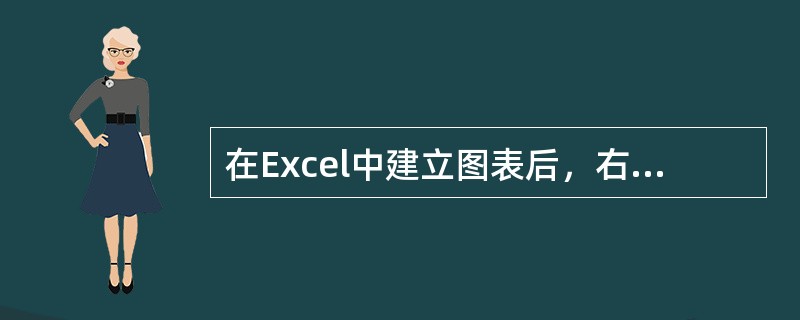 在Excel中建立图表后，右键单击图表区，在弹出快捷菜单中单击“图表类型”，打开“图表类型”对话框，可对图表类型进行更改。