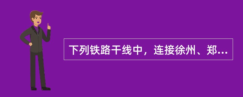 下列铁路干线中，连接徐州、郑州两大铁路枢纽的是（）。