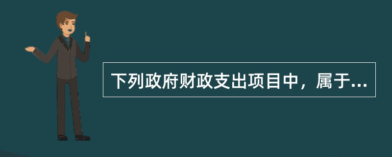 下列政府财政支出项目中，属于转移支付的是（）。