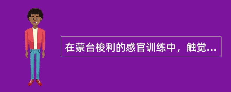 在蒙台梭利的感官训练中，触觉训练最为重要。()