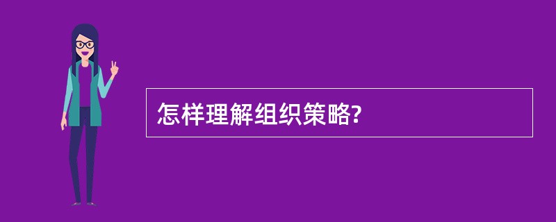 怎样理解组织策略?