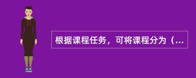 根据课程任务，可将课程分为（）、（）、（）。