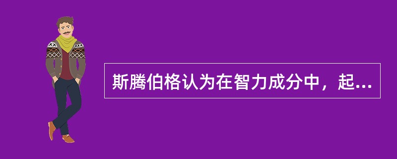 斯腾伯格认为在智力成分中，起核心作用的是（）