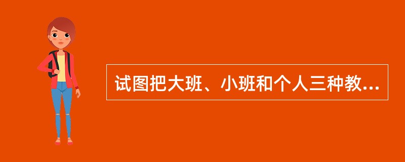 试图把大班、小班和个人三种教学形式结合起来，实行大班上课、小班研究、个别教学的教学组织形式是（）。
