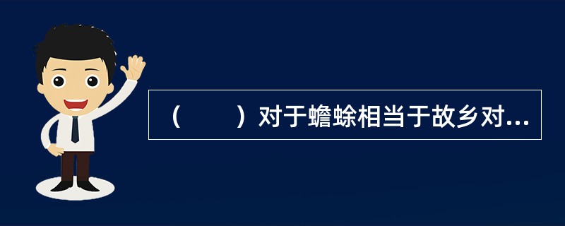 （　　）对于蟾蜍相当于故乡对于（　　）