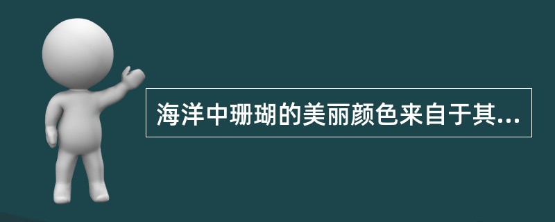 海洋中珊瑚的美丽颜色来自于其体内与之共存的藻类生物，其中虫黄藻是最重要的一类单细胞海藻。二者各取所需，相互提供食物。全球气候变暖造成的海水升温导致虫黄藻等藻类大量死亡，进而造成珊瑚本身死亡，引发珊瑚礁