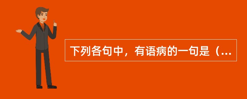 下列各句中，有语病的一句是（　　）。