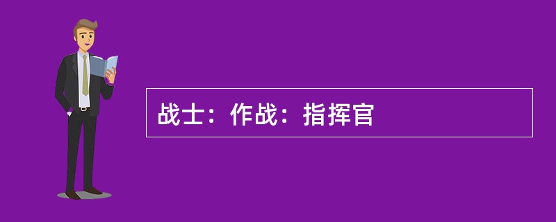 战士：作战：指挥官