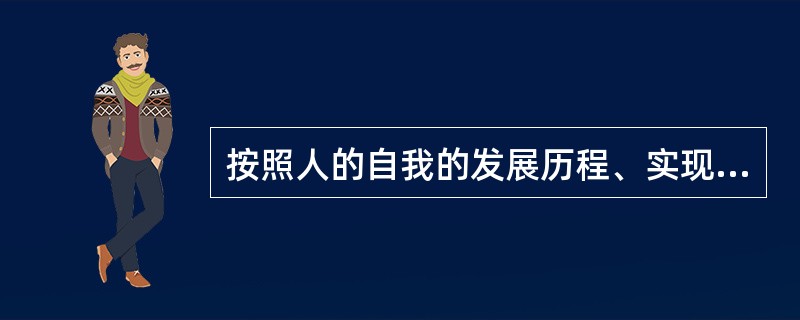 按照人的自我的发展历程、实现人生价值和精神自由的高低程度，人生境界可分为四个层次，即欲求境界、求知境界、道德境界和审美境界。<br />　　最低的境界为“欲求境界”。人生之初，在这种境界中