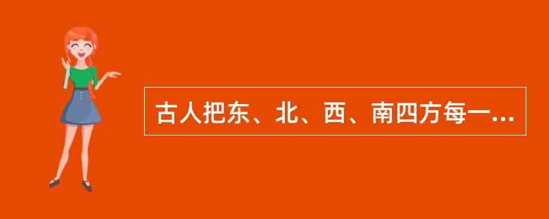 古人把东、北、西、南四方每一方想象为四种动物形象，叫做四象。四象在中国传统文化中指青龙、白虎、朱雀、玄武，分别代表东西南北四个方向。它源于中国古代的（　　）。