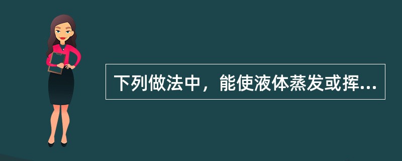 下列做法中，能使液体蒸发或挥发减慢的是（　　）。