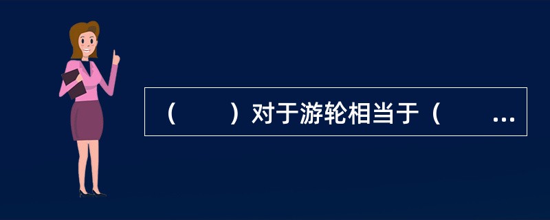 （　　）对于游轮相当于（　　）对于公交车