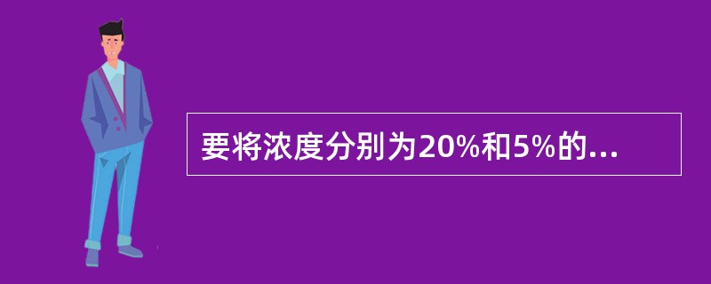 要将浓度分别为20%和5%的A、B两种食盐水混合配成浓度为15%的食盐水900克，问5%食盐水需要多少克？（　　）