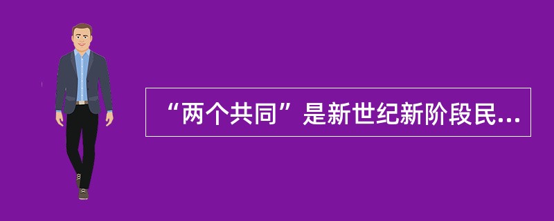 “两个共同”是新世纪新阶段民族工作的主题，“两个共同”是指（　　）。