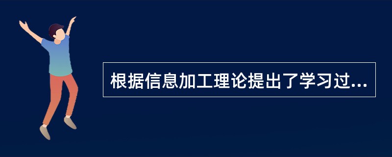 根据信息加工理论提出了学习过程的基本模式，认为学习过程就是一个信息加工的过程，即学习者对来自环境刺激的信息进行内在的认知加工的过程。这是( )提出的。