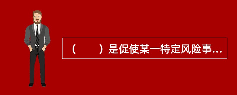 （　　）是促使某一特定风险事故发生或增加其发生的可能性或扩大其损失程度的原因或条件。