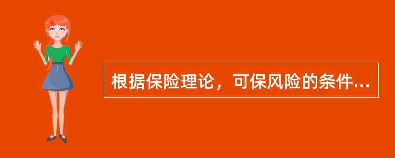 根据保险理论，可保风险的条件之一是（　　）。[2013年5月真题]