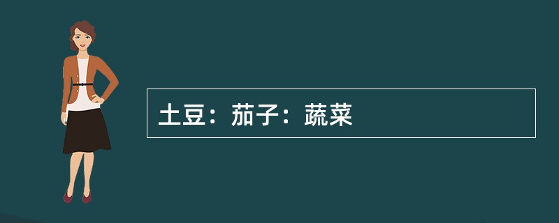 土豆：茄子：蔬菜