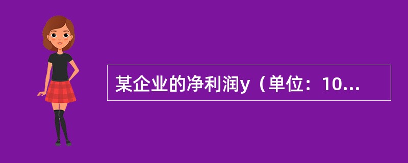 某企业的净利润y（单位：10万元）与产量x（单位：100万件）之间的关系为：<img border="0" style="width: 117px; height: