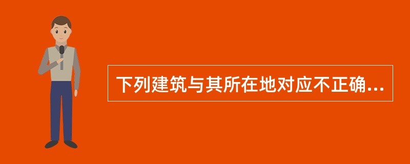 下列建筑与其所在地对应不正确的是（　　）。