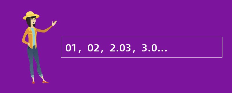 01，02，2.03，3.05，5.08，（　　）。