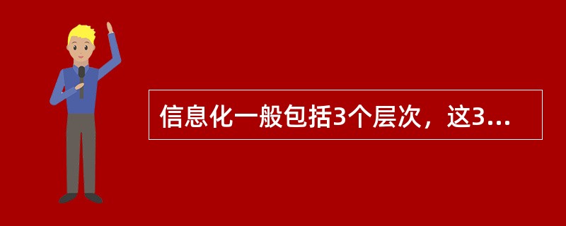 信息化一般包括3个层次，这3个层次是指（）。