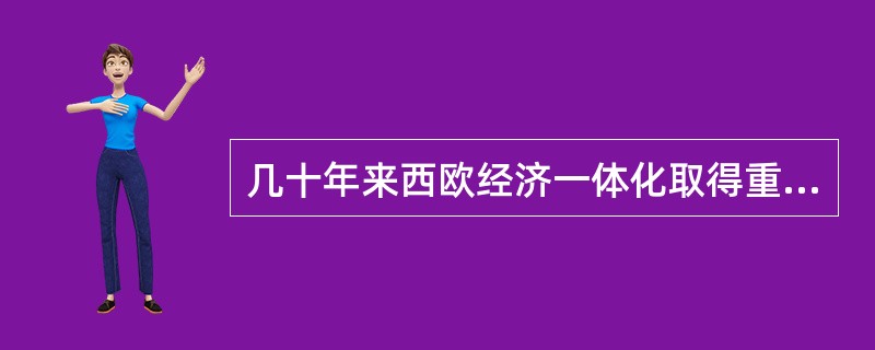 几十年来西欧经济一体化取得重要成就，主要有（）