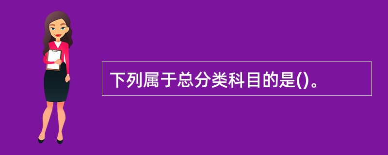 下列属于总分类科目的是()。