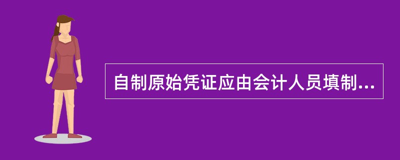 自制原始凭证应由会计人员填制，以保持原始凭证的正确性。()