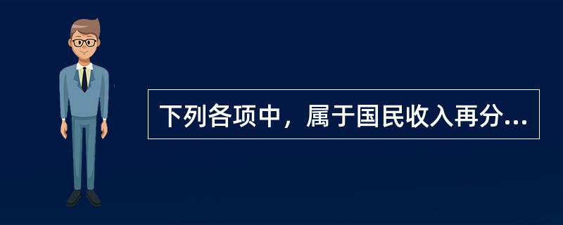 下列各项中，属于国民收入再分配途径的是()。