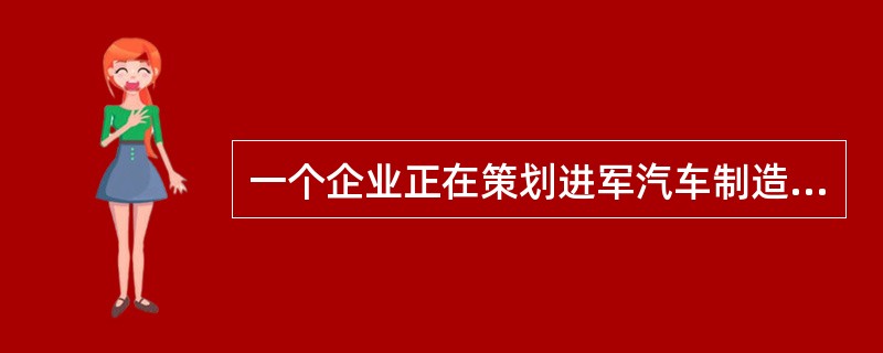 一个企业正在策划进军汽车制造领域，这一战略层次属于( )。