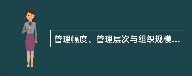 管理幅度、管理层次与组织规模存在着相互制约的关系。也就是说，当组织规模一定时，管理幅度与管理层次成正比关系。( )