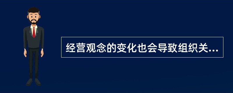 经营观念的变化也会导致组织关系的变化。（）