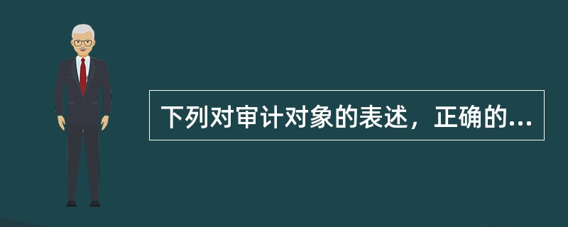 下列对审计对象的表述，正确的是（）。