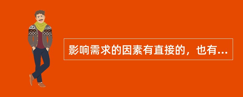 影响需求的因素有直接的，也有间接的，以下不是直接影响需求的因素或条件的是（）。