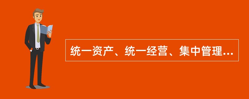 统一资产、统一经营、集中管理、分散销售是( )的特点。