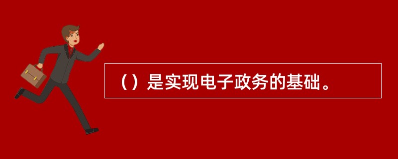 （）是实现电子政务的基础。