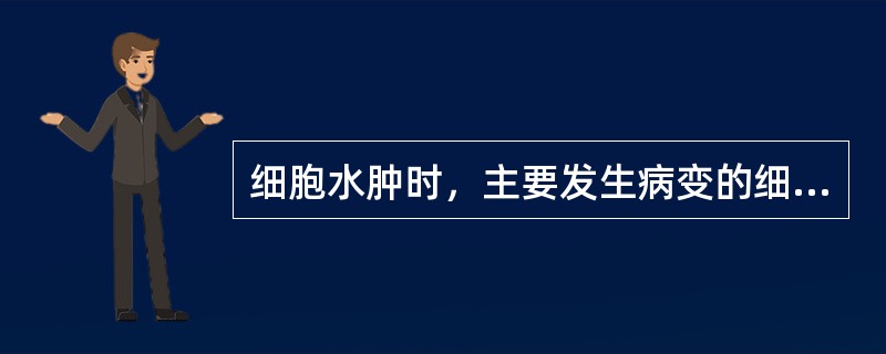 细胞水肿时，主要发生病变的细胞器是()。