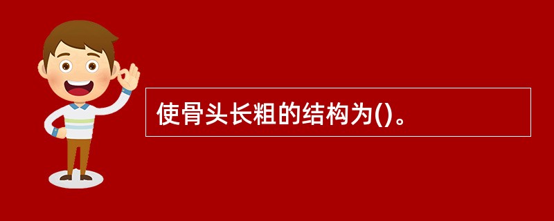 使骨头长粗的结构为()。