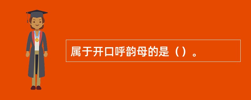 属于开口呼韵母的是（）。