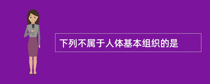 下列不属于人体基本组织的是